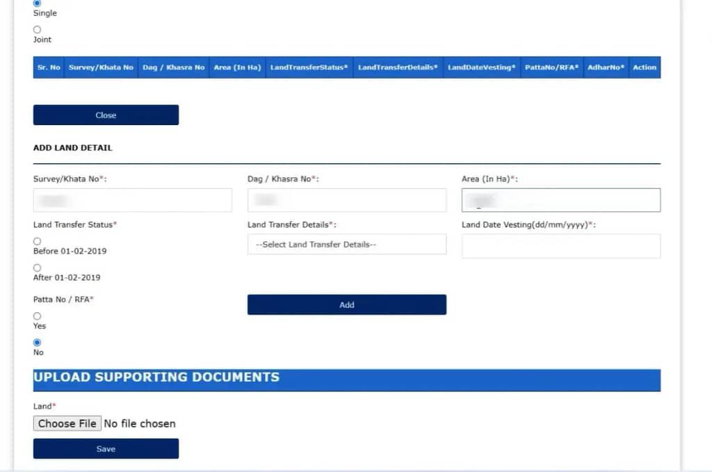 Upload documents on website for pm kisan yojna